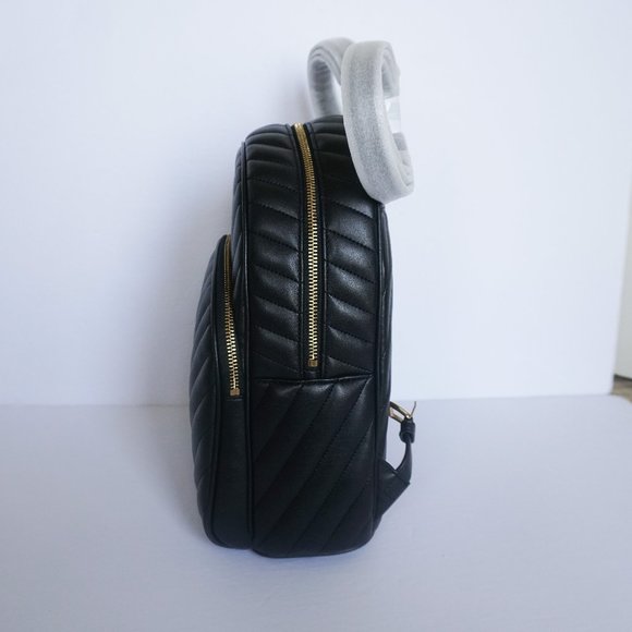 Michael Kors Abbey MD Quilted Backpack Black - Picture 4 of 10